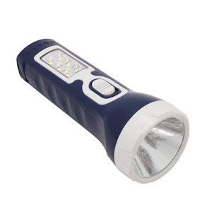 Latarka akum. 1 LED +ref.boczny